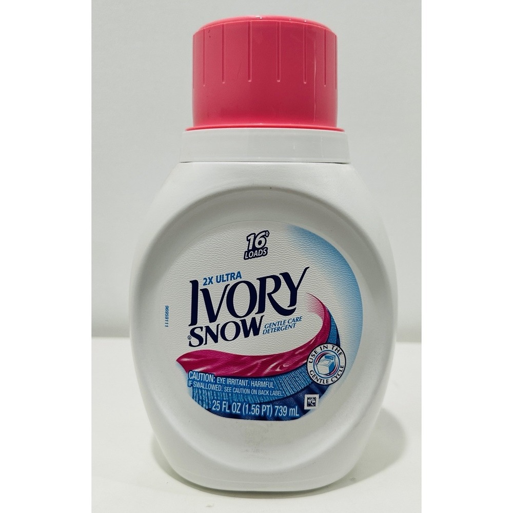 (1) IVORY Snow‎ 2X Ultra  Gentle Care  Detergent Liquid ~25 fl oz~ PINK Cap.